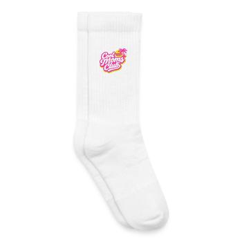 Cool Moms Club! Palm Tree Neon Personalizable - Kids Tennis Socks - white - Right