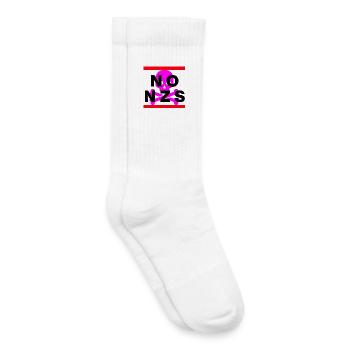 NO NZS, NEVER AGAIN, ANTI-FASCISM, NO AFD PINK - Kids Tennis Socks - white - Right