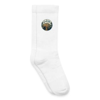 Cercle vintage du gala Good Life - Chaussettes de tennis bio enfant - blanc - Droite