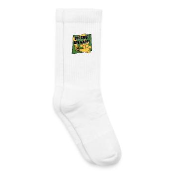 Abeille Cool Abeille Heureuse - Chaussettes de tennis bio enfant - blanc - Droite