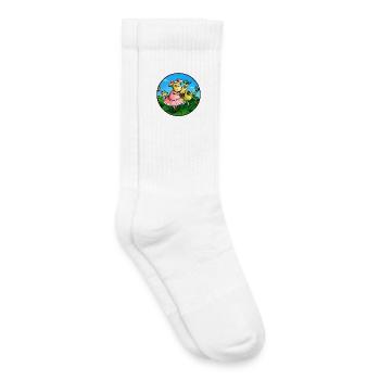 Prince Grenouille mouton - Chaussettes de tennis bio enfant - blanc - Droite