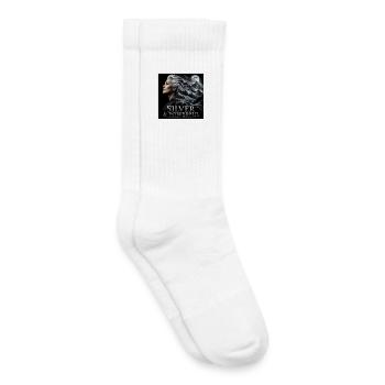 Proud Silver Sister Grey Hair Power - Kids Tennis Socks - white - Right