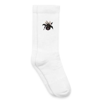 Orchid Mantis & Black Orchid  - Chaussettes de tennis bio enfant - blanc - Droite