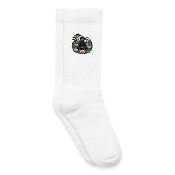 Méditation ninja au lac Lotus - Chaussettes de tennis bio enfant - blanc - Droite