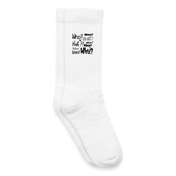Questions d’anglais - Chaussettes de tennis bio enfant - blanc - Droite