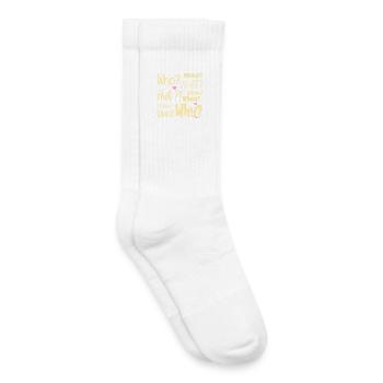J’ai des questions - Chaussettes de tennis bio enfant - blanc - Droite