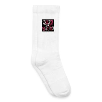 Punk Graffiti - Chaussettes de tennis bio enfant - blanc - Droite