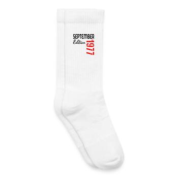 49. Geburtstag - September 1977 - Kinder Tennissocken - Weiß - Rechts