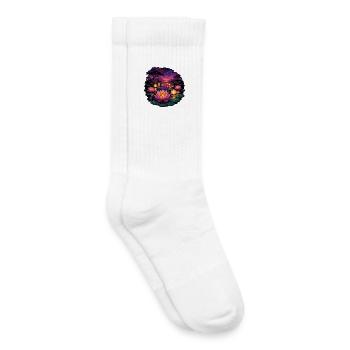 Lotus-Lichter am Abend - Kinder Tennissocken - Weiß - Rechts