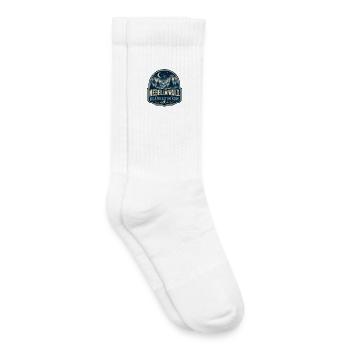 Nebel im Wald – Klarheit im Kopf - Kinder Tennissocken - Weiß - Rechts