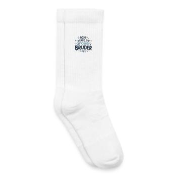 Ich werde ein großer Bruder - Kinder Tennissocken - Weiß - Rechts
