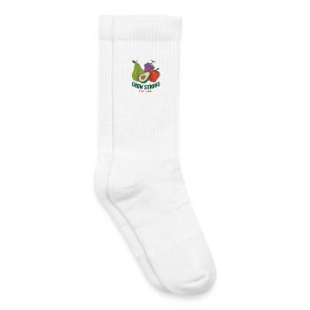 Stark wachsen Gut essen Früchte - Kinder Tennissocken - Weiß - Rechts