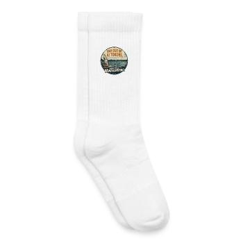 Windsurfen statt KI-Tokens - Kinder Tennissocken - Weiß - Rechts
