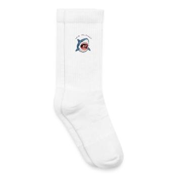 Shark Smile Stay Positive - Kids Tennis Socks - white - Right