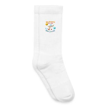 Big dreams start with ONE question - Kinder Tennissocken - Weiß - Rechts