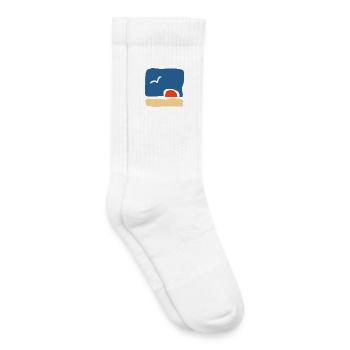 Bird at Sunset – Minimalist Art - Kids Tennis Socks - white - Right