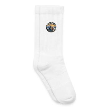 Neuschwanstein Castle Germany Vintage Badge - Kids Tennis Socks - white - Right