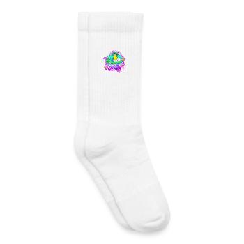 I'm taking a Paws: Cat making biscuits - Kids Tennis Socks - white - Right