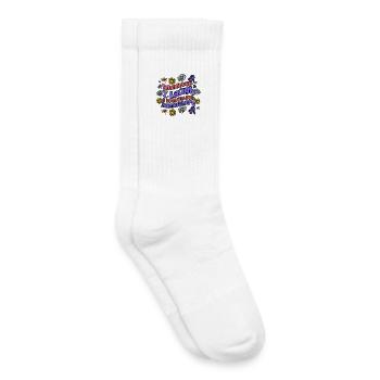 When I laugh, a problem dies - Kids Tennis Socks - white - Right