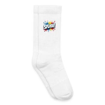 Comic lettering with splashes of paint – Pop Art Sty - Kids Tennis Socks - white - Right