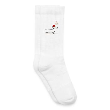 Christmas Dog Dachshund - Kids Tennis Socks - white - Right