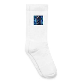 Blue Crystal Siren - Kids Tennis Socks - white - Right