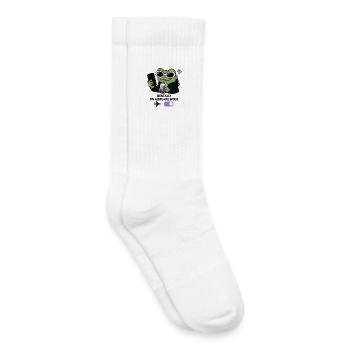Gen Z Frog Boba Kawaii Aesthetic Sunglasses Funny  - Kids Tennis Socks - white - Right