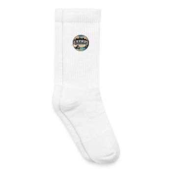 Retro Cyprus Aphrodite's Rock Badge - Kids Tennis Socks - white - Right