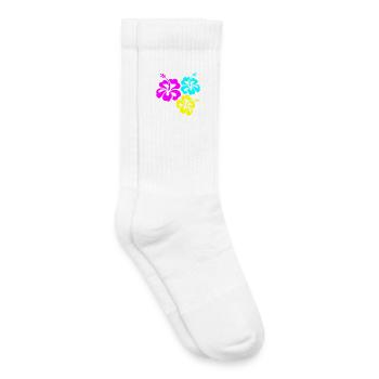 Hibiskus Hibiskusblüte - Kinder Tennissocken - Weiß - Rechts