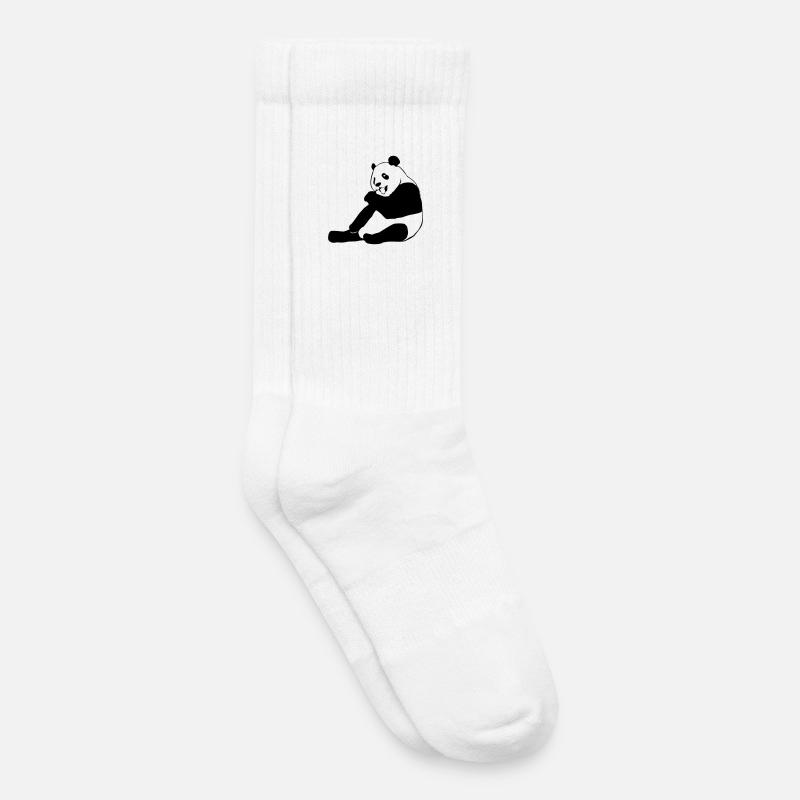 Panda - Pandas - Kinder Tennissocken - Weiß