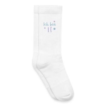 Ich bin 1! - Kinder Tennissocken - Weiß - Rechts