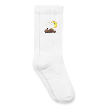 Doux ours - Chaussettes de tennis bio enfant - blanc - Droite