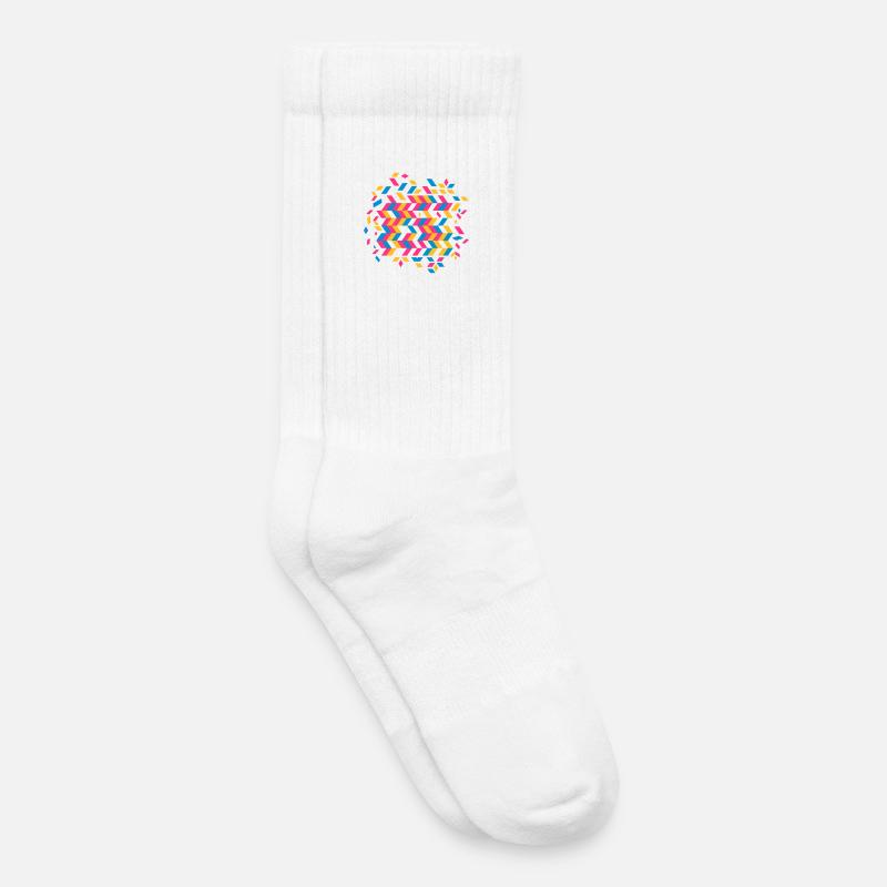 A herringbone pattern - Kids Tennis Socks - white
