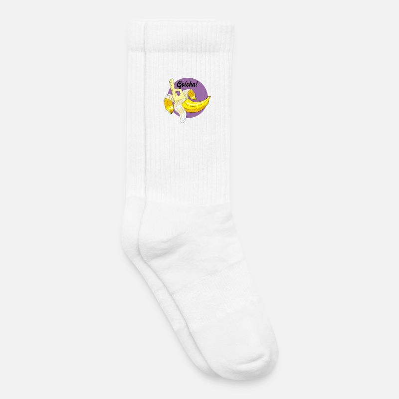 Bananentrollmem - Kinder Tennissocken - Weiß