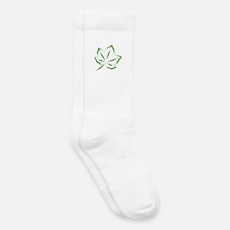 Dekoratives Blatt - Kinder Tennissocken - Weiß