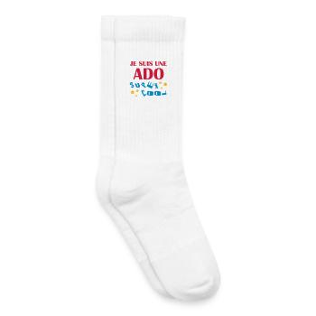 Teenager / Jugendliche / Jugendlicher / Kind - Kinder Tennissocken - Weiß - Rechts