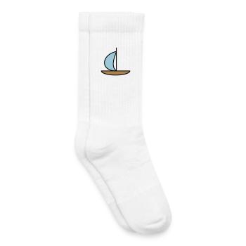 Voilier - Chaussettes de tennis bio enfant - blanc - Droite