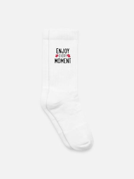 Des phrases drôles - Chaussettes de tennis bio enfant - blanc