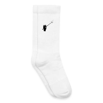 Baguette, Magicien, Magie, Main - Chaussettes de tennis bio enfant - blanc - Droite