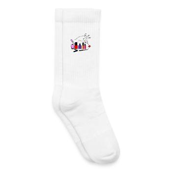 Maniküre Logo Nagellack mit Feile und Nagelknipser - Kinder Tennissocken - Weiß - Rechts