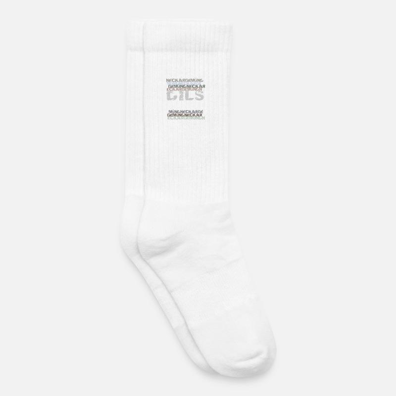 Neckargemünd - Dilsberg - Kinder Tennissocken - Weiß