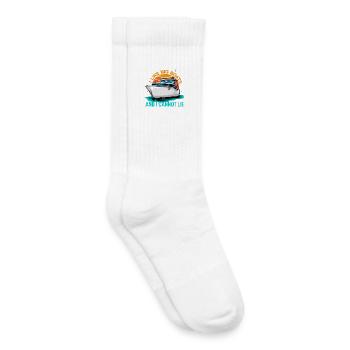 Ich mag große Boote und ich kann nicht lügen - Kinder Tennissocken - Weiß - Rechts