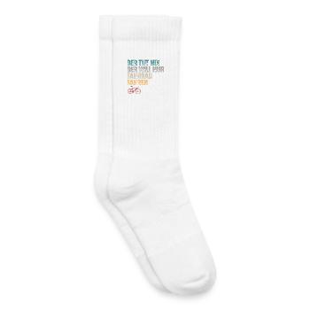 Fahrrad Fahrradfahren Retro Vintage - Kinder Tennissocken - Weiß - Rechts