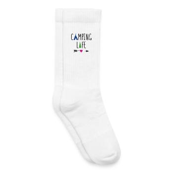 Vie de camping - Chaussettes de tennis bio enfant - blanc - Droite