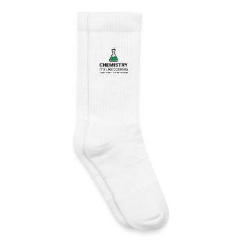 La chimie, c’est comme la cuisine - Chaussettes de tennis bio enfant - blanc - Droite