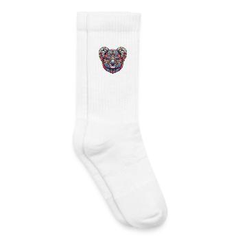 Koala mit Mandalas dekoriert - Kinder Tennissocken - Weiß - Rechts