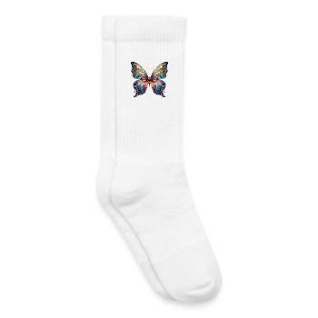Papillon - Chaussettes de tennis bio enfant - blanc - Droite