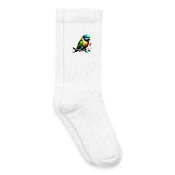 Regenbogensittich (01) - Kinder Tennissocken - Weiß - Rechts