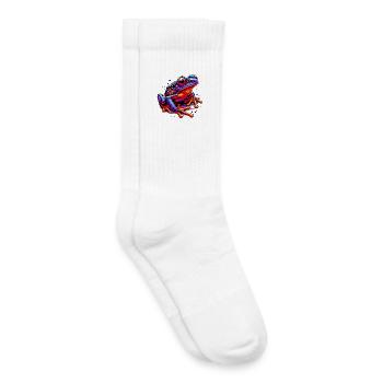 Grenouille - Chaussettes de tennis bio enfant - blanc - Droite
