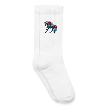 Cheval - Chaussettes de tennis bio enfant - blanc - Droite